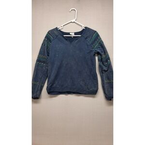 Freshwear Women's Top Long Sleeve Embroidered Indian Design 100% Cotton Medium